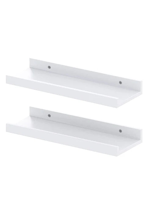 MIRROTOWEL 24” Floating Shelves for Wall Décor Storage, Set of 2-4, Wood