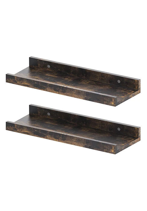 MIRROTOWEL 24” Floating Shelves for Wall Décor Storage, Set of 2-4, Wood