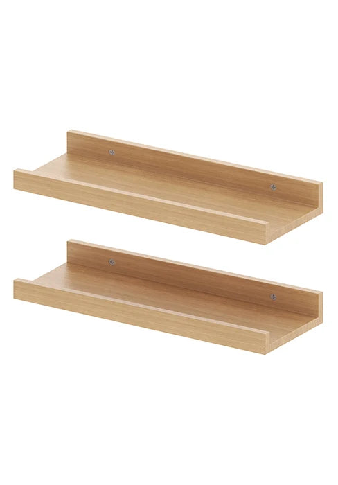 MIRROTOWEL 24” Floating Shelves for Wall Décor Storage, Set of 2-4, Wood