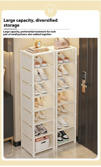 Simple Shoe Rack - Multi-Layer Space-Saving Storage Solution for Home Doorways